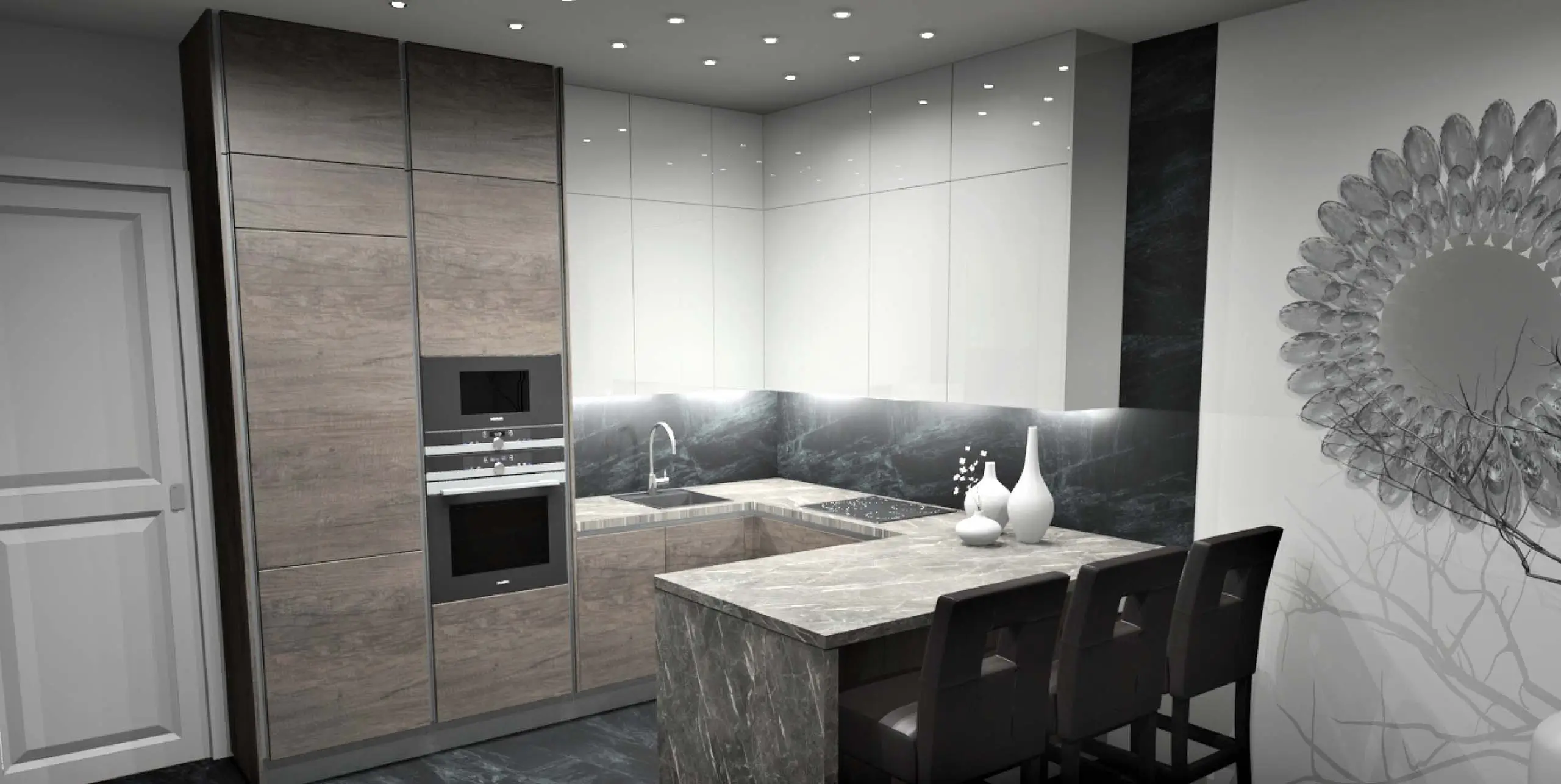 Bytový dům Ruzyně kuchyně