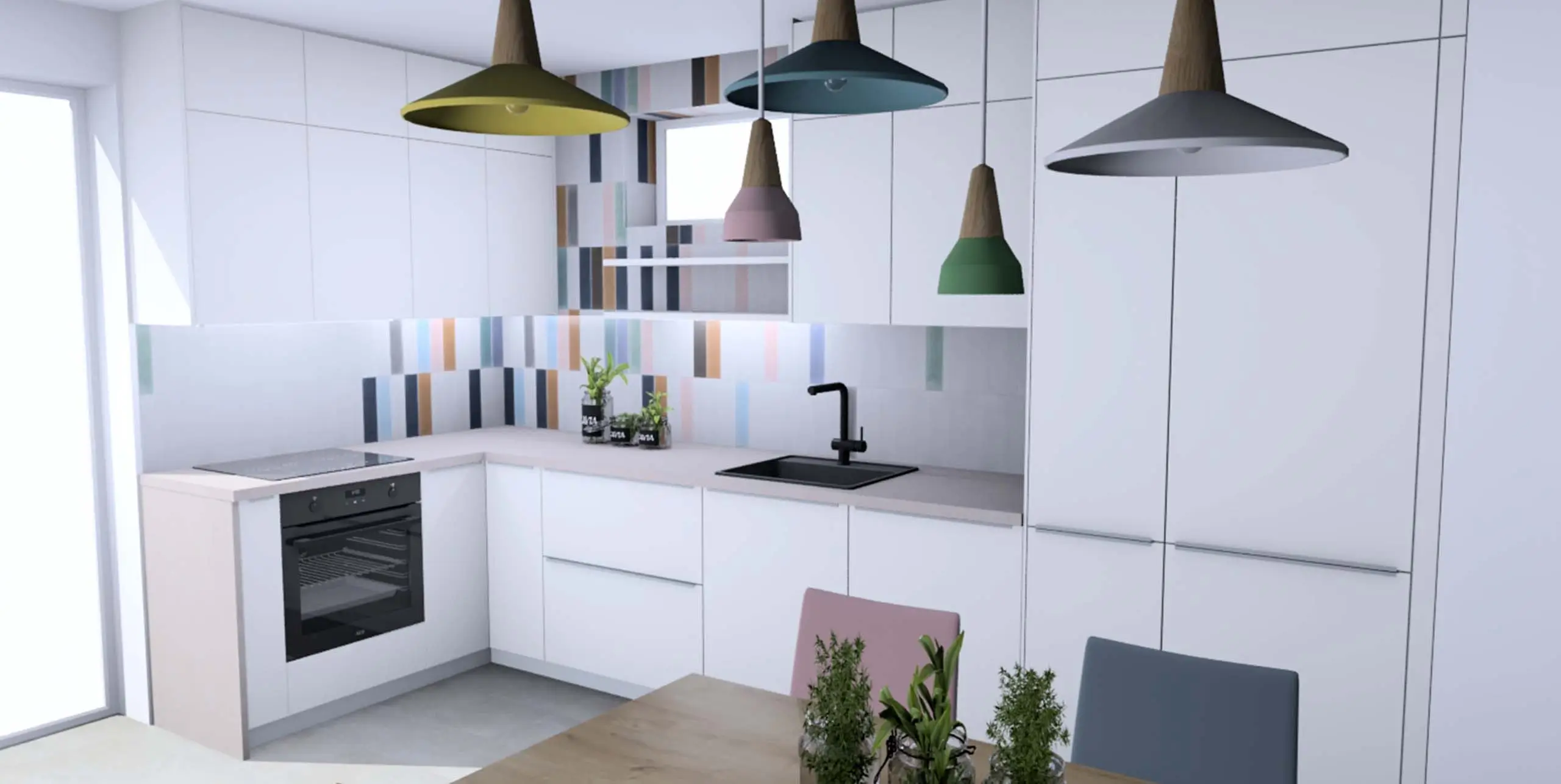 Bytový dům Ruzyně kuchyně