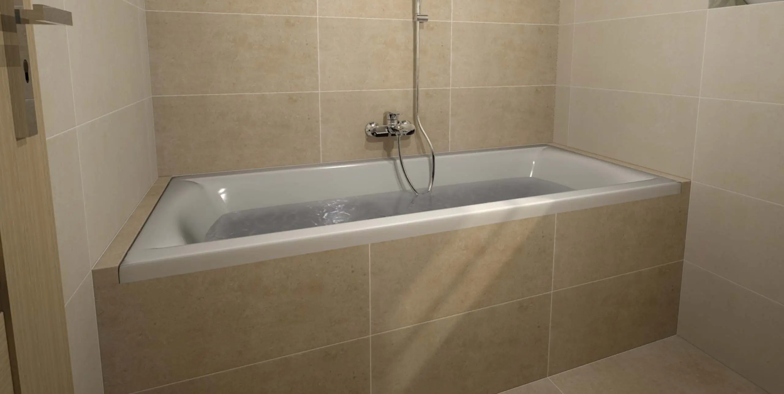 Bytový dům Ruzyně koupelna