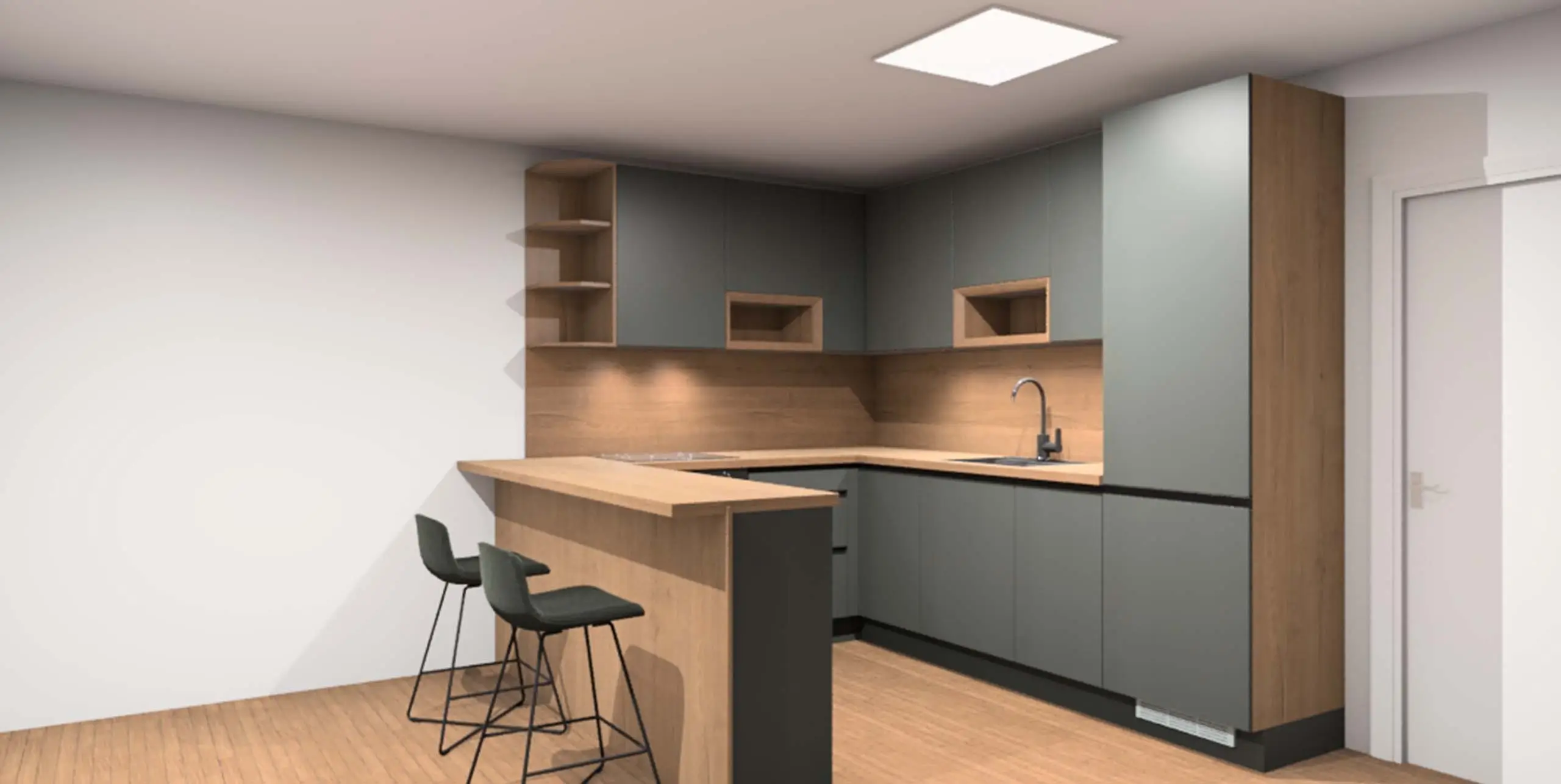 Bytový dům Ruzyně kuchyně