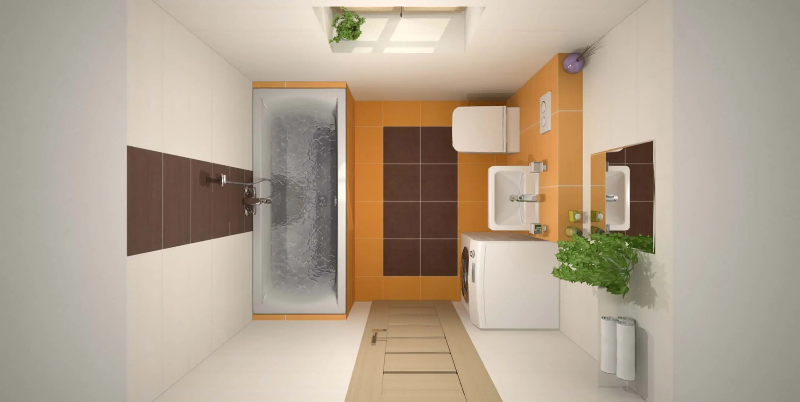 Bytový dům Ruzyně koupelna