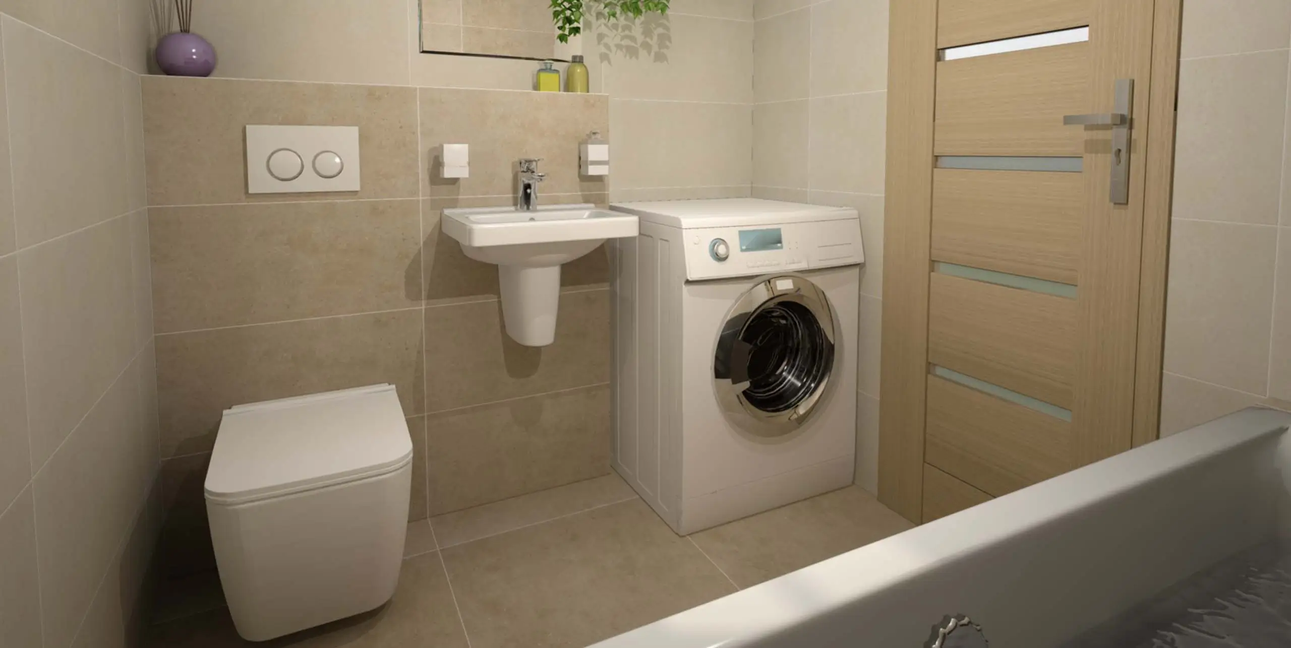 Bytový dům Ruzyně koupelna