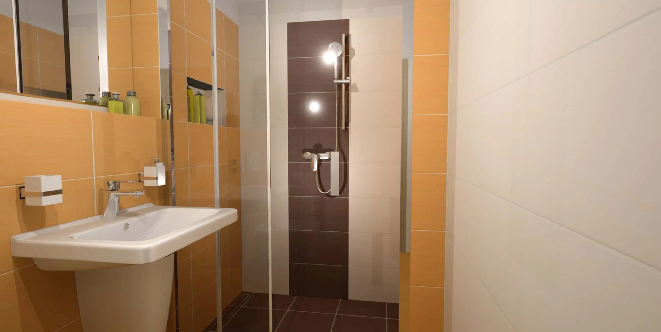 Bytový dům Ruzyně koupelna